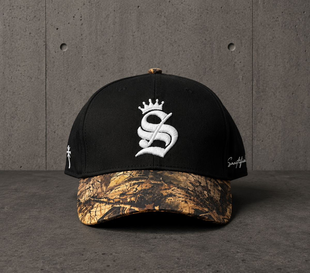 Sanctified Crown Cap — Camo Brim
